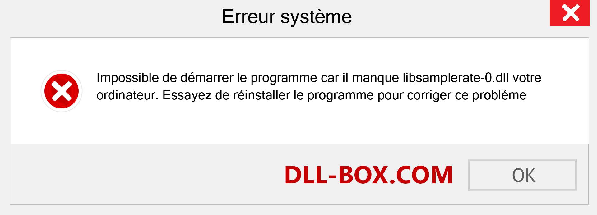 Le fichier libsamplerate-0.dll est manquant ?. Télécharger pour Windows 7, 8, 10 - Correction de l'erreur manquante libsamplerate-0 dll sur Windows, photos, images